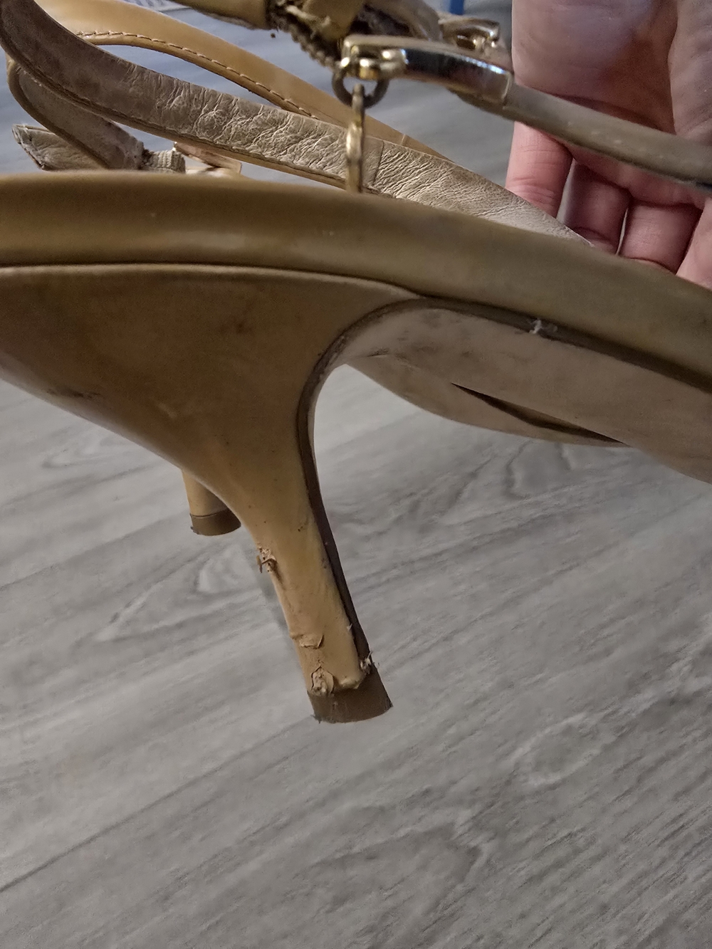 Michael Kors Patent Pointed-Toe Slingback Pumps in Camel - Picture 6 of 8